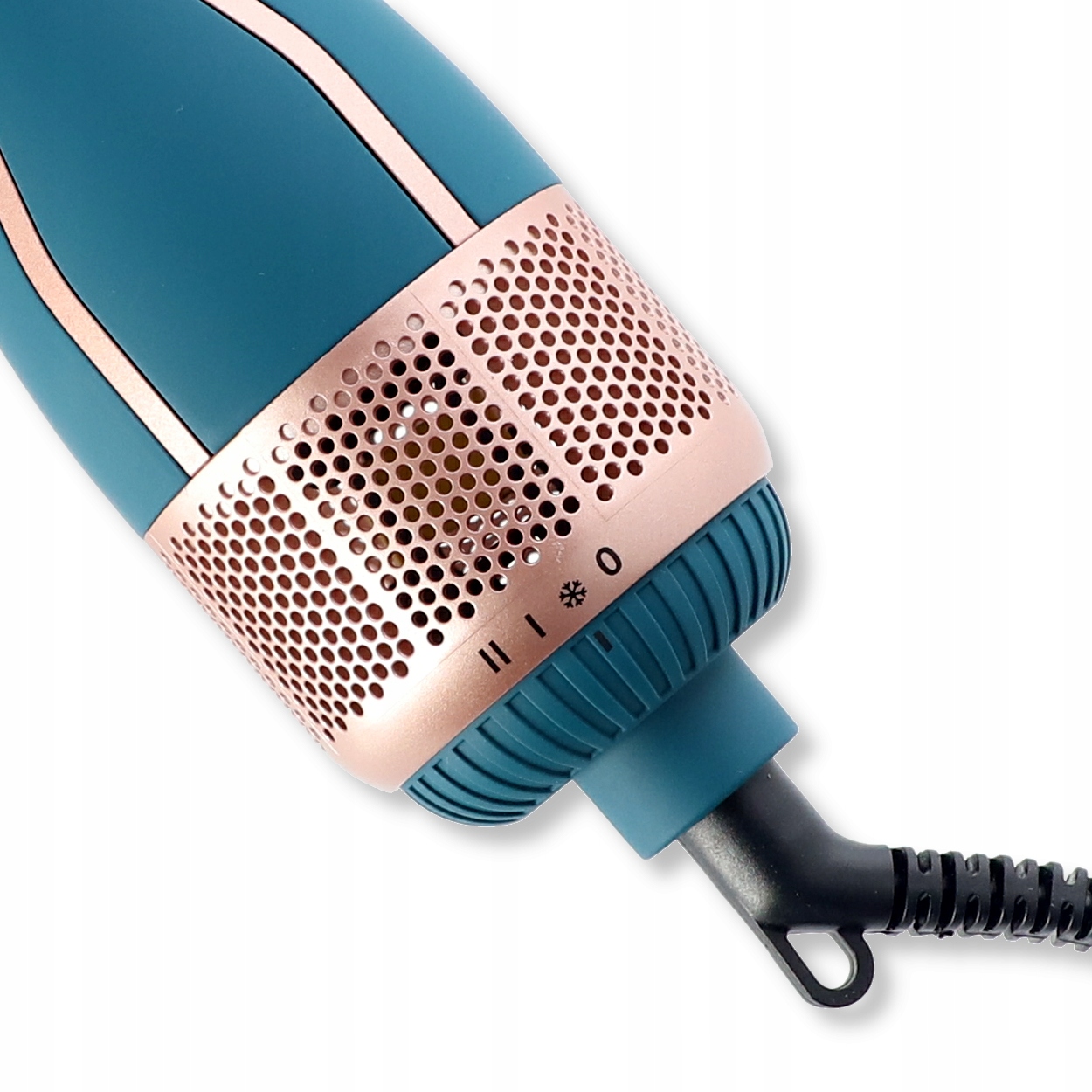 BRUSH DRYER CURLLER STRAIGHTENER 4in1 PREMIUM Dominuojanti mėlyna spalva