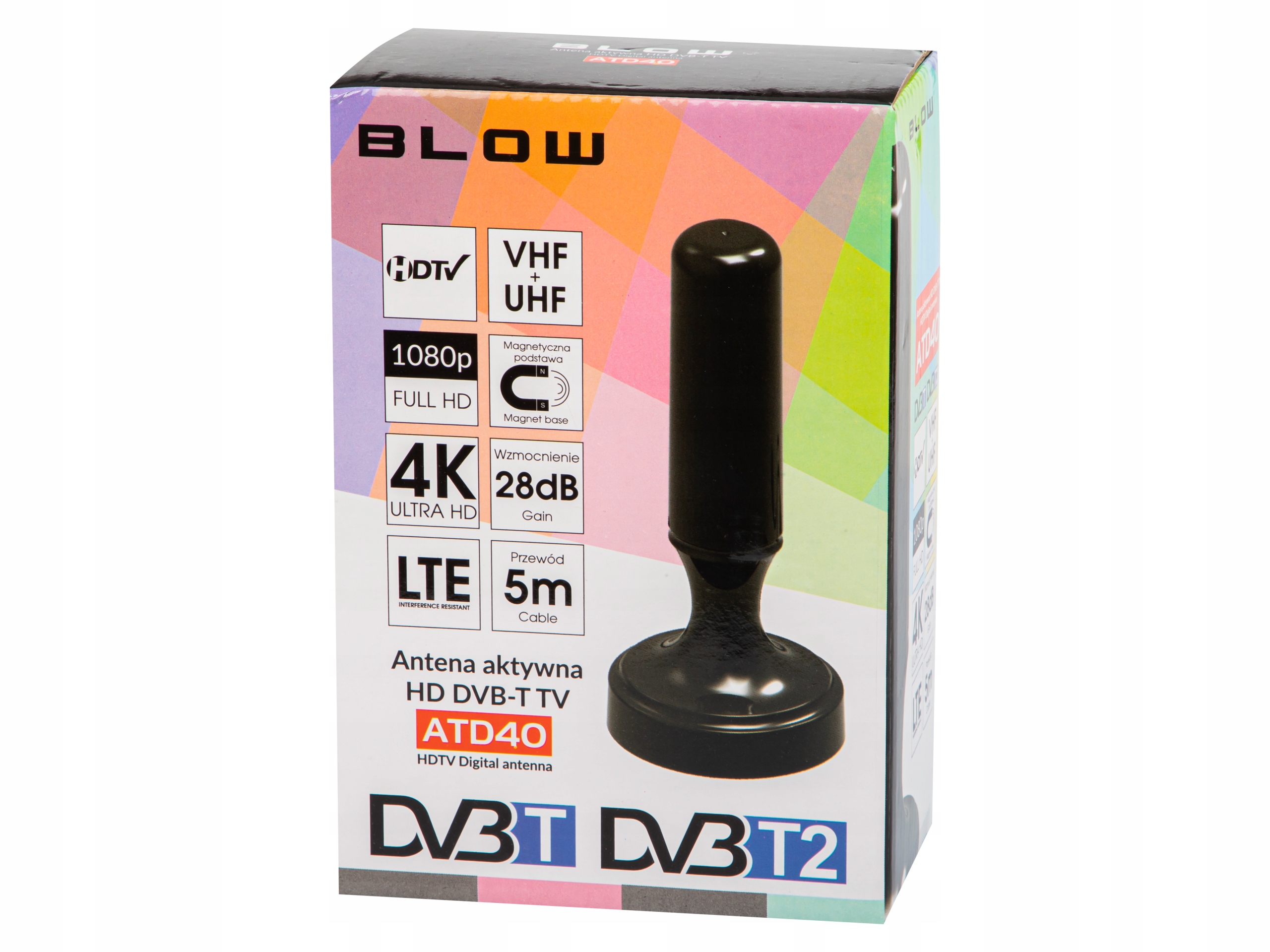 Aktyvios antenos DVB-T BLOW kambario televizorius 4K MUX-8 LTE Gamintojo kodas 21-040#