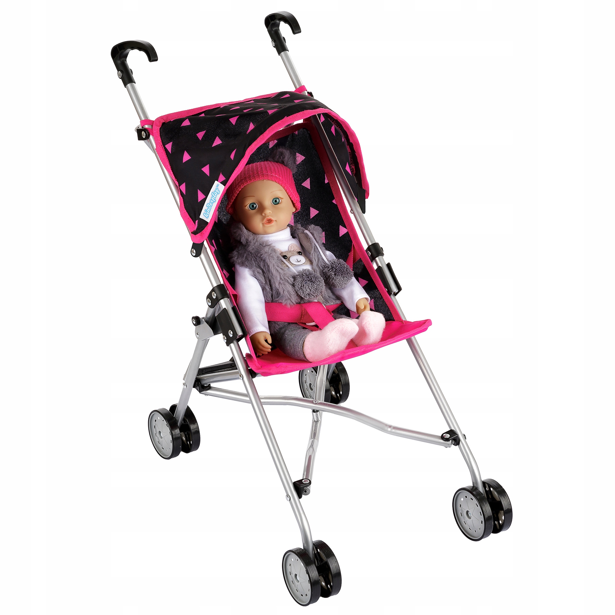 KINDERPLAY DOLL ROLLER LIGHTWEIGHT vežimėlis vaikui nuo 3 metų +