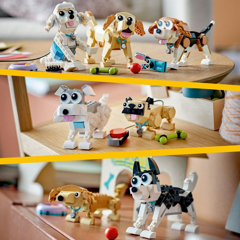 Žaidimai su konstruojamais LEGO® šunimis