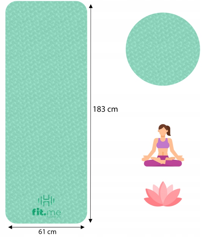 ANTI-SLIP YOGA MAT FIT.ME YOGA MAT Modelis ANTI-SLIP YOGA MAT