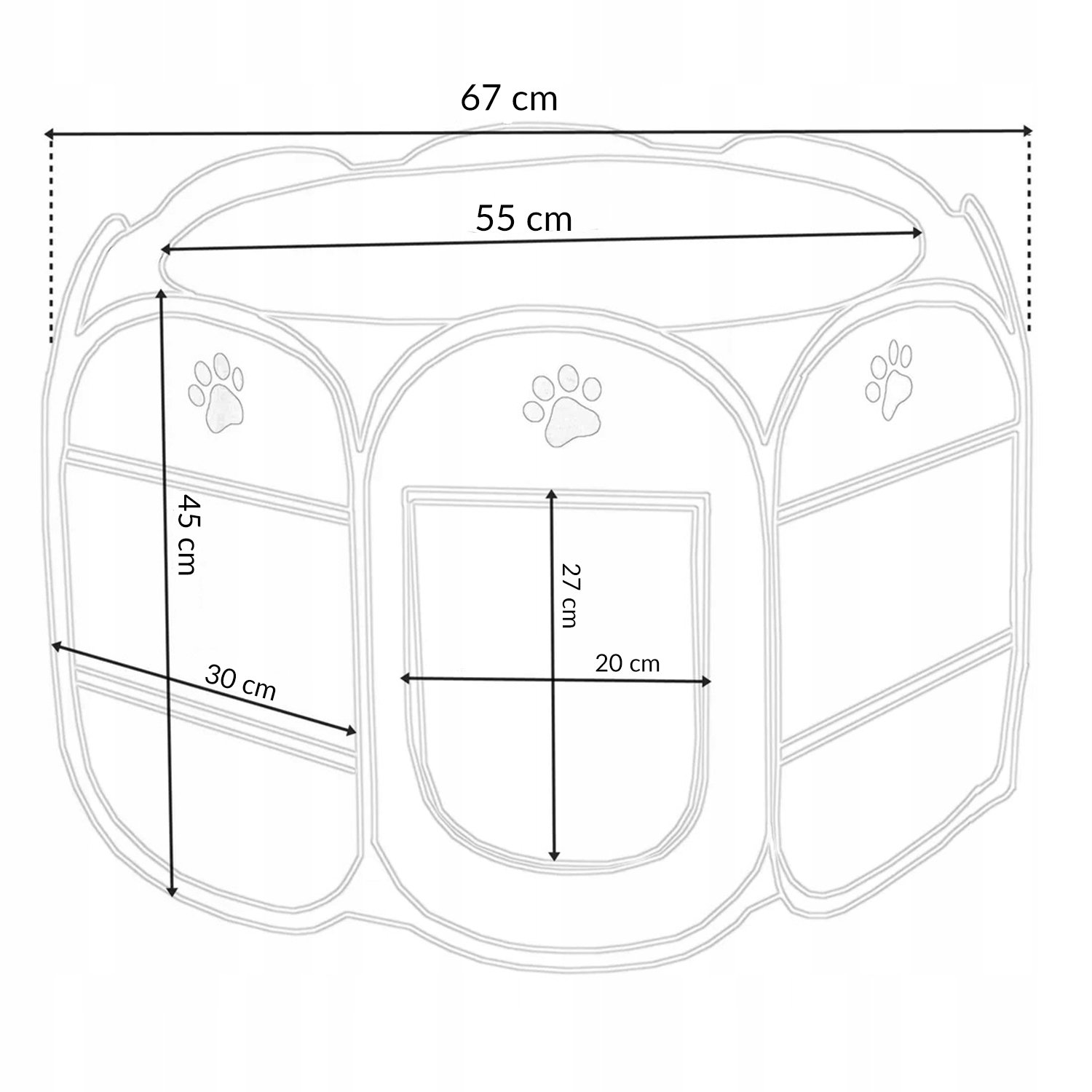 Kokoontaitettava leikkikehä DOG CAT CAGE L EAN (GTIN) 5904915113464