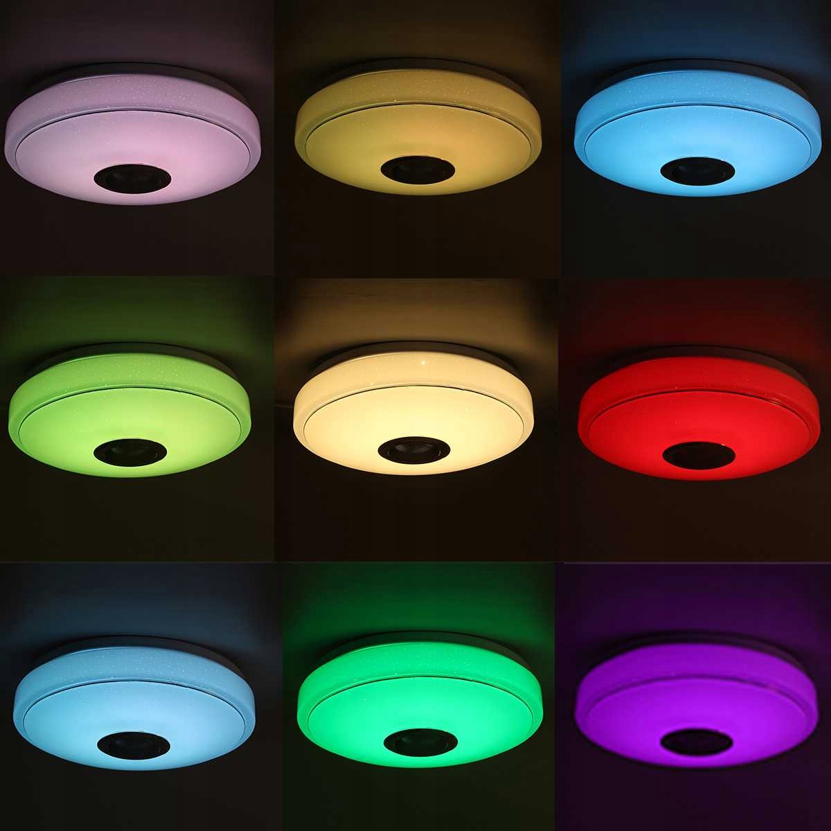 RGB LED lubinė lempa Bluetooth SPEAKER 40w + NUOTOLINIO PULTAS Šviesos taškų skaičius 1