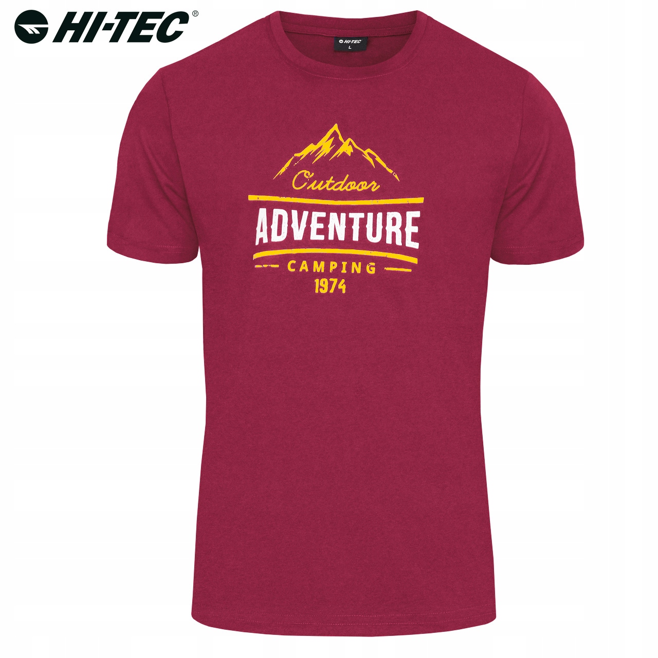 Koszulka Męska LORE HI-TEC T-Shirt Bawełniana Podkoszulek Bordowa XL Marka Hi-Tec