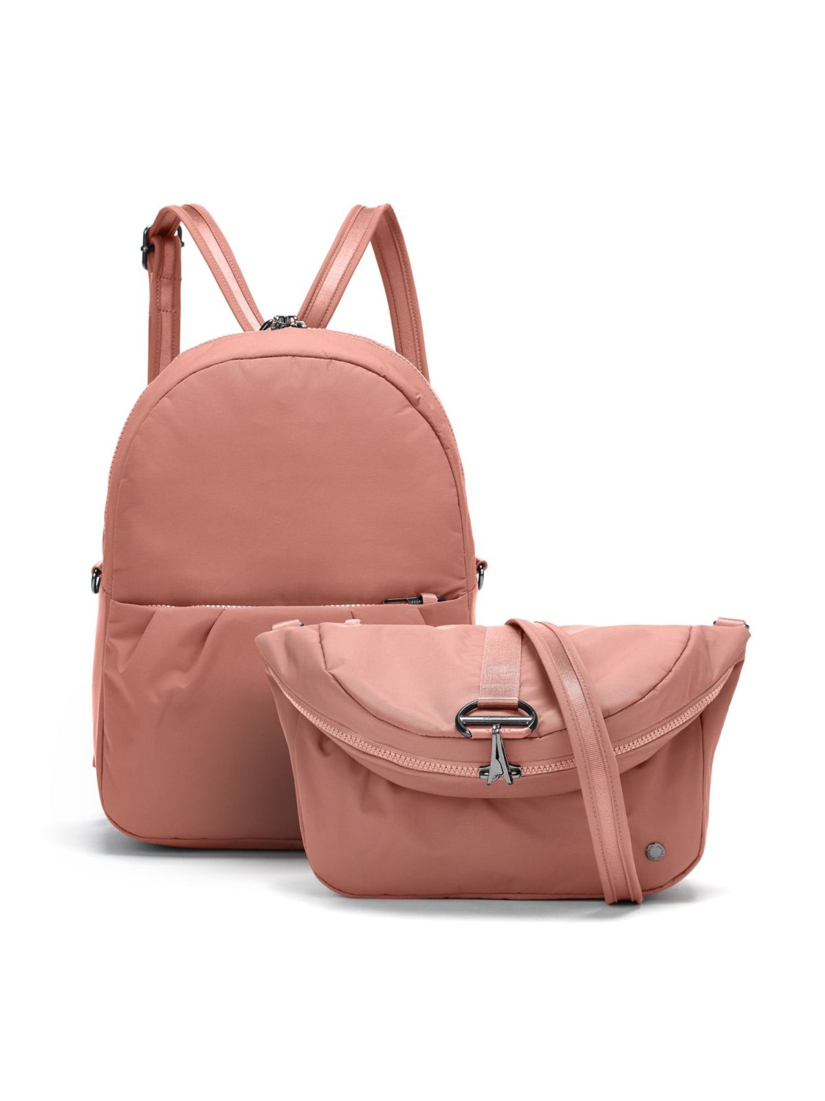 Pacsafe Citysafe CX Econyl® 2 viename kuprinė/krepšys nuo vagystės – rožinė
