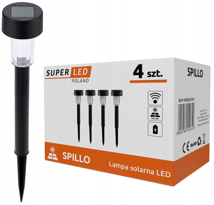 4x sodo lempa LED SOLAR POST