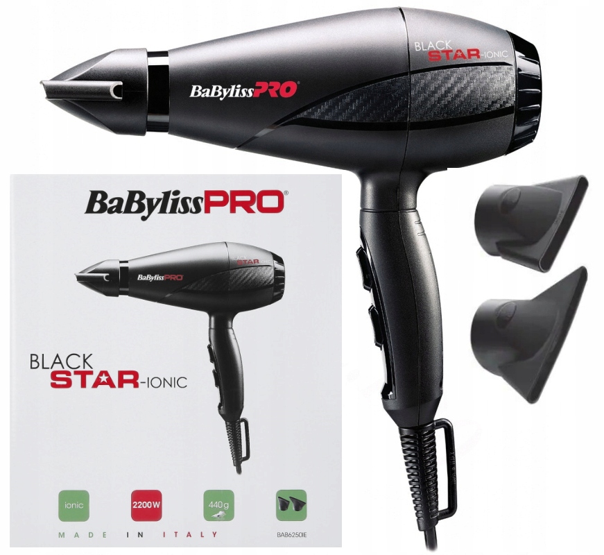 BABYLISS PRO DRYER BLACK STAR- IONIC BAB6250IE