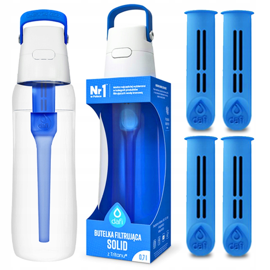 Dafi SOLID mėlyno safyro buteliukas + 4x filtrai
