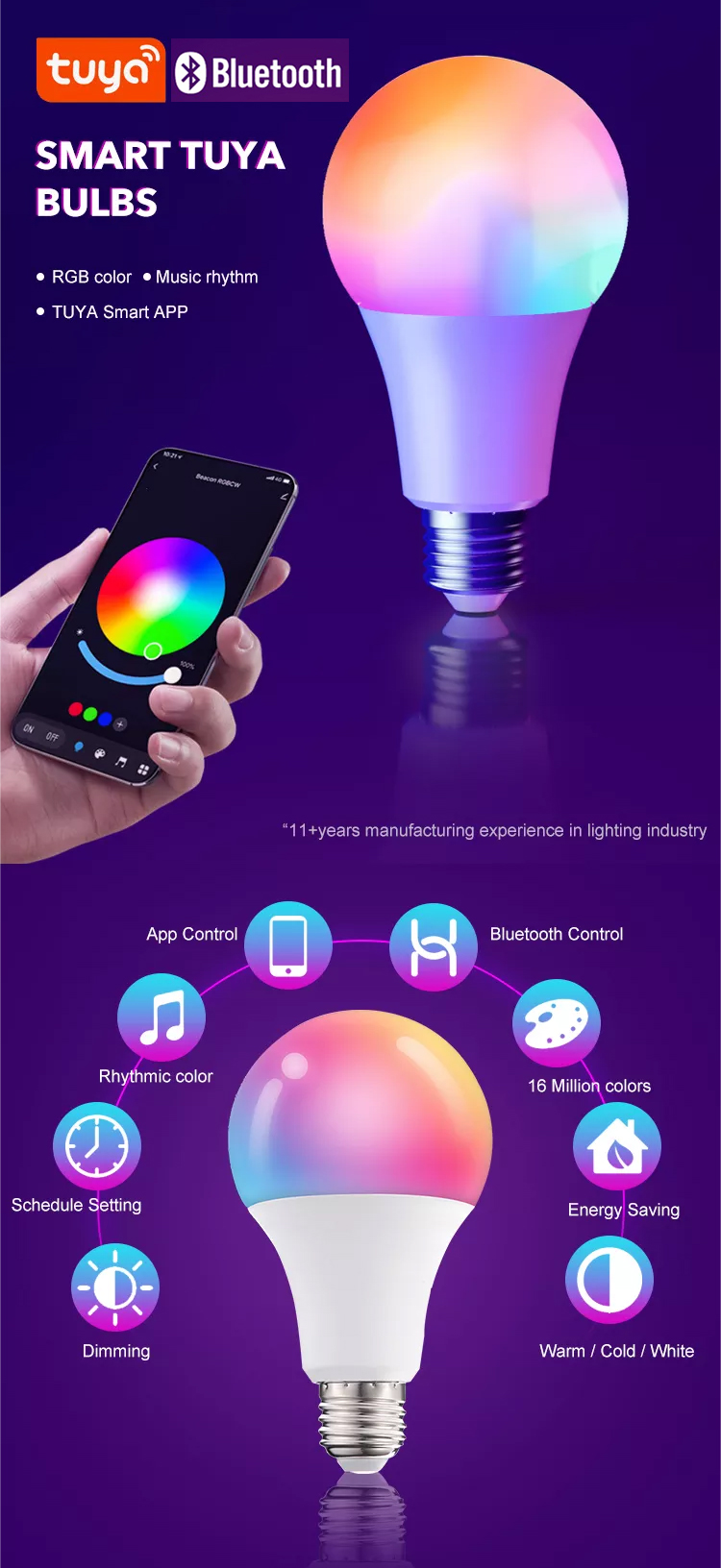 Умная лампа Smart Led Light Multi Color цена | pigu.lt