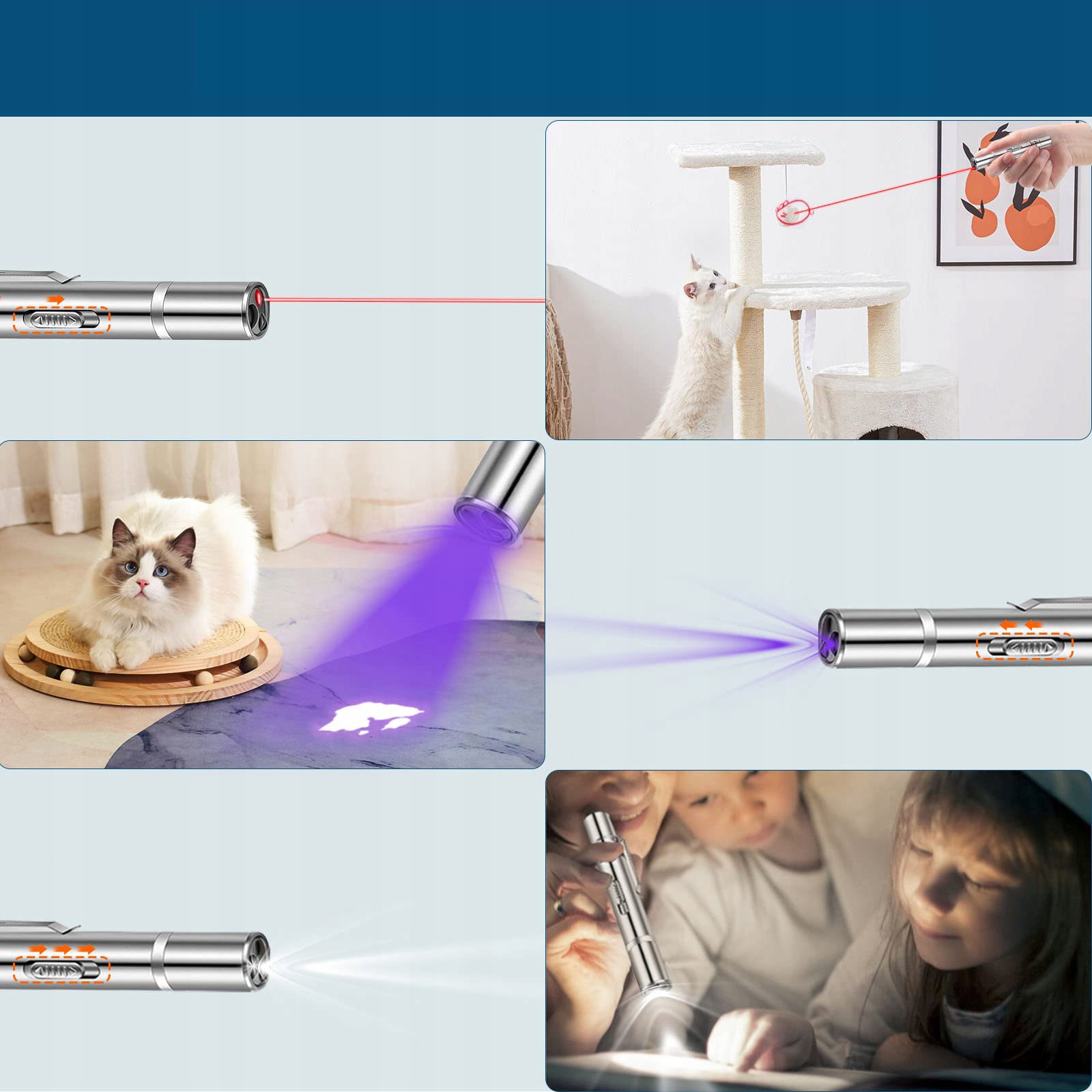 USB Cat Laser Pointer 3in1 UV žibintuvėlis Gamintojas kitas