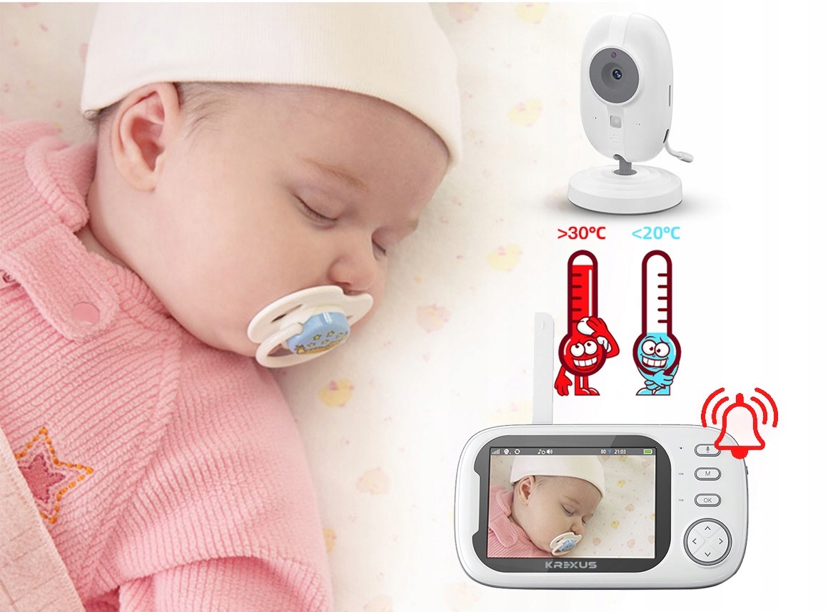 Kūdikio monitorius HD naktinio režimo VOX PRO Priedai pridedami pakrovėjas