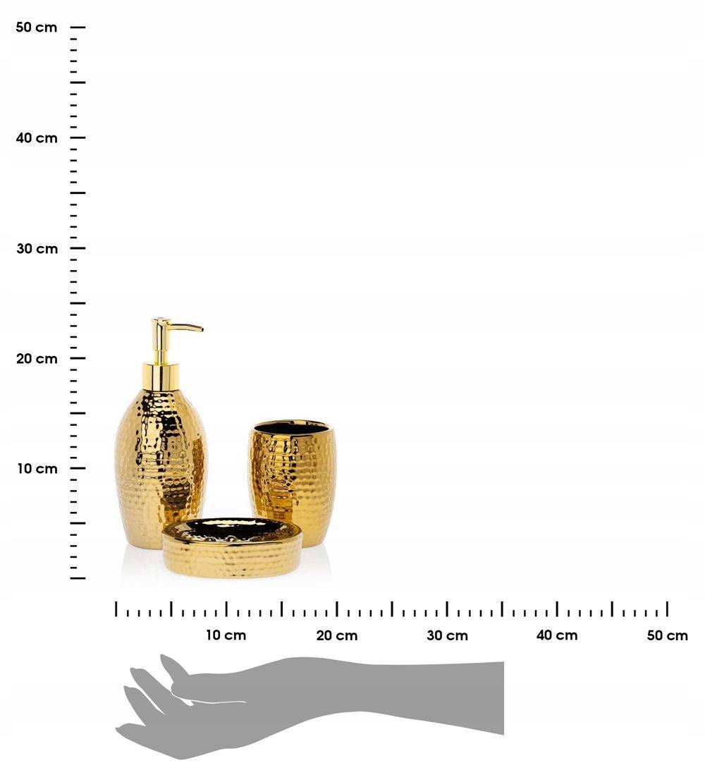 Keraminis vonios komplektas 3 dalių auksinis komplektas Gamintojo kodas HH-LUMI-3-G