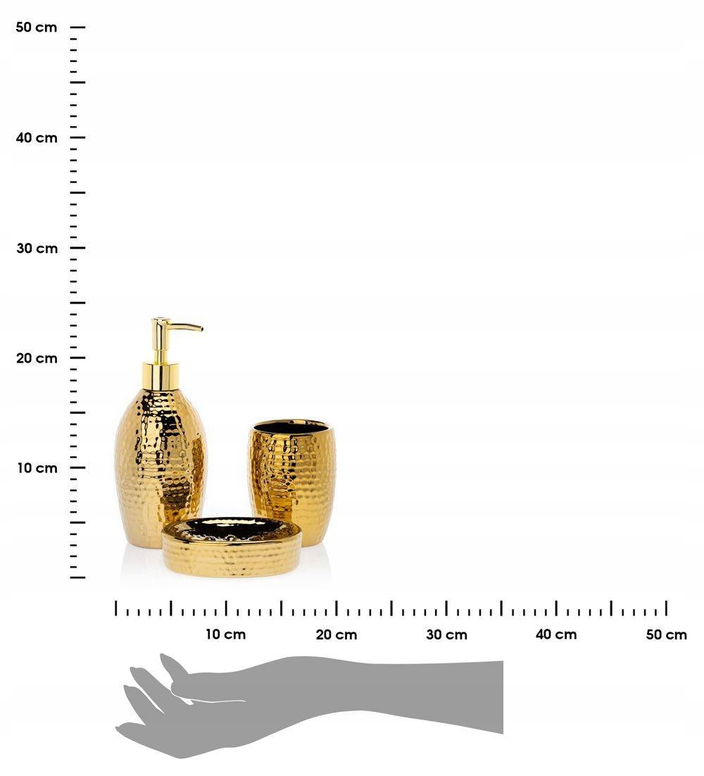 Керамический набор для ванной комнаты Золотой набор из 3-х предметов Код производителя HH-LUMI-3-G