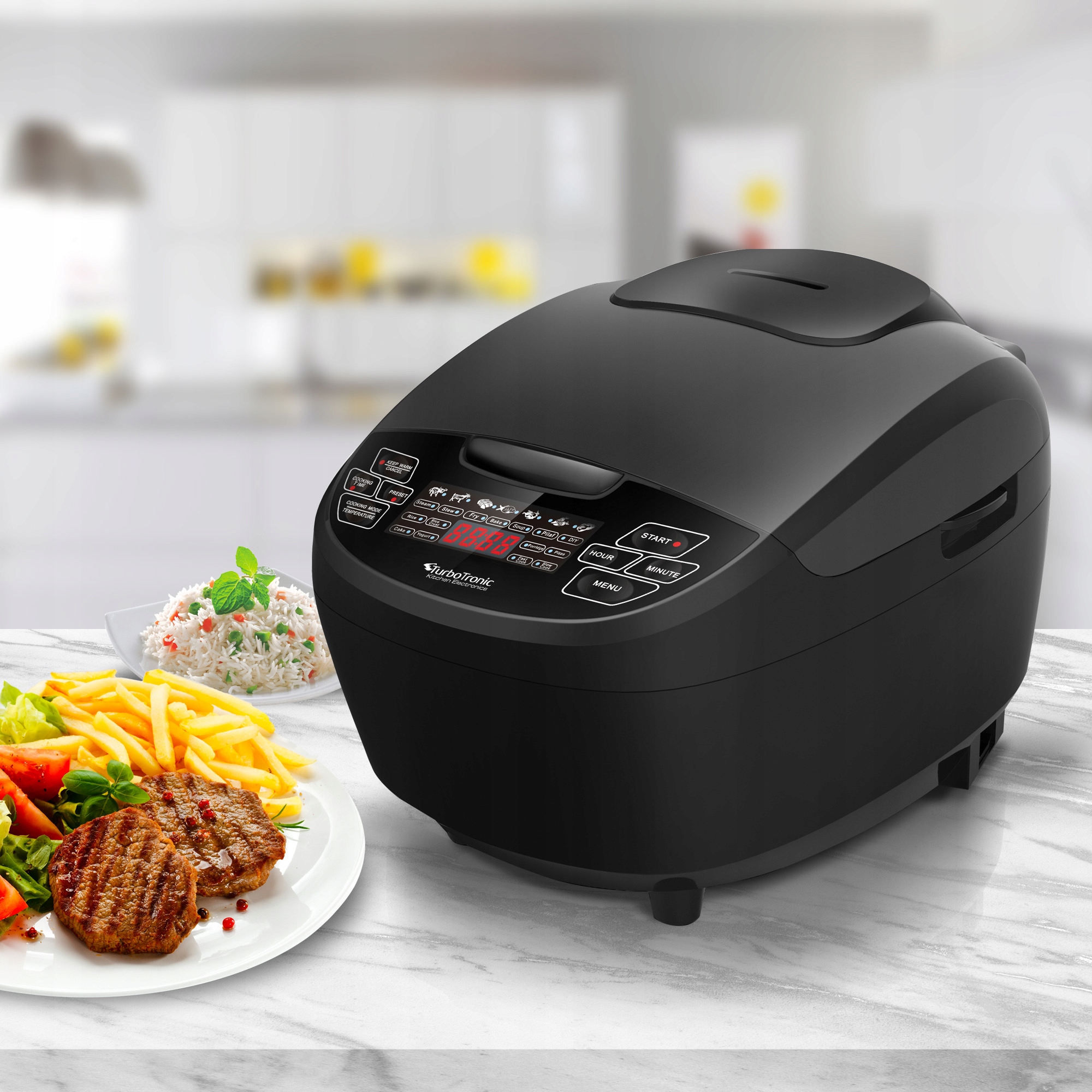 Multicooker TURBOTRONIC TT-MC51 Kepimo funkcijos šildymas