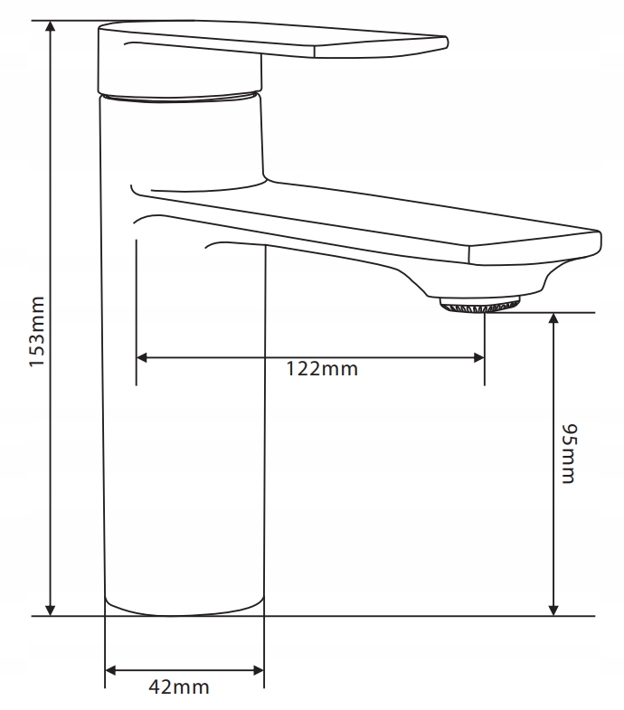 MEXEN ZERO WHITE BRASS BASIN MIXER Gamintojo kodas 71100-20