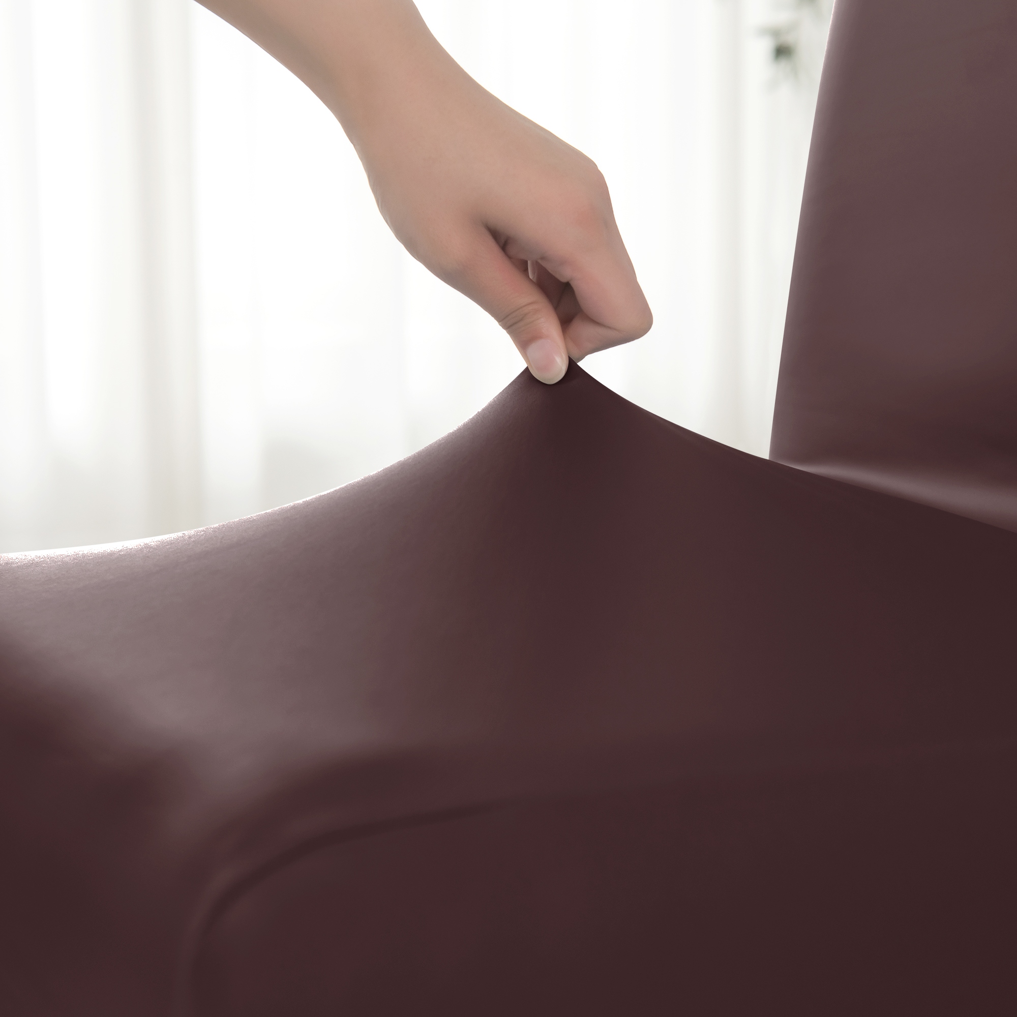 100% wodoodporny pokrowiec na krzesło skóra PU Kolor brązowy