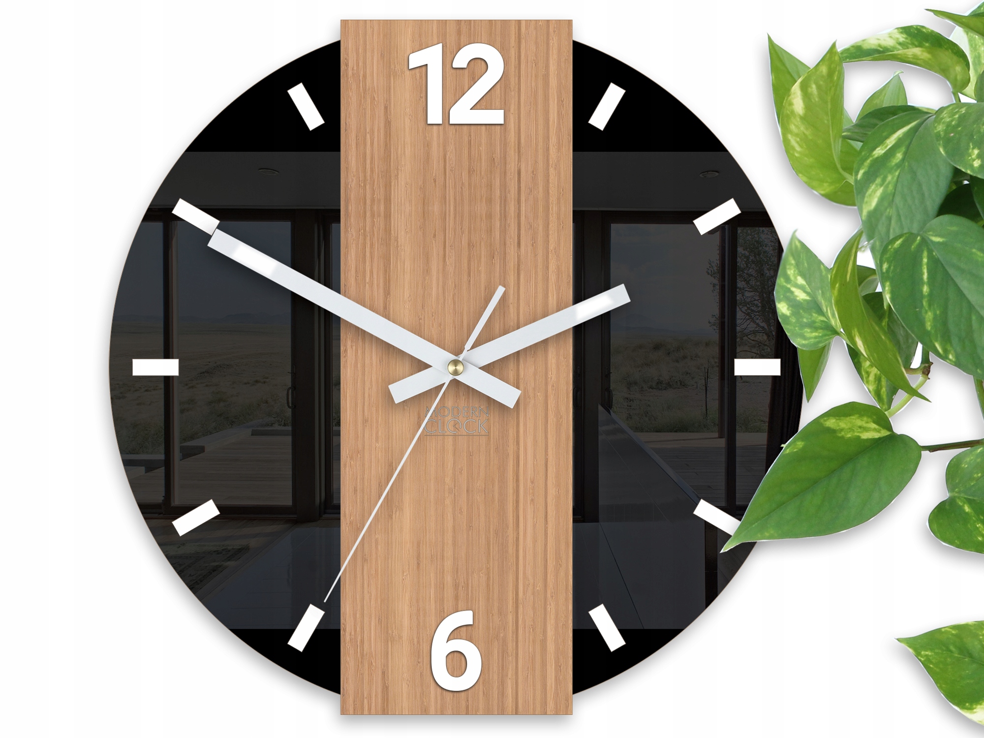 BAMBO PRIMO 3D MODERN sieninis laikrodis 30cm ModernClock linija