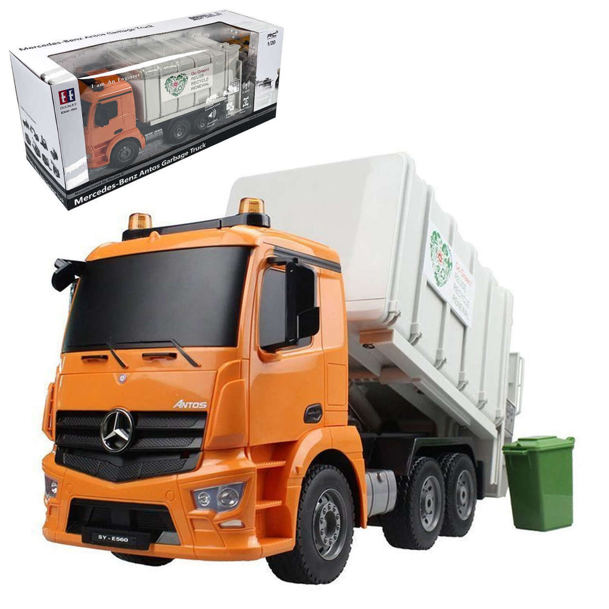 Remote controlled garbage truck Mercedes Benz Antos