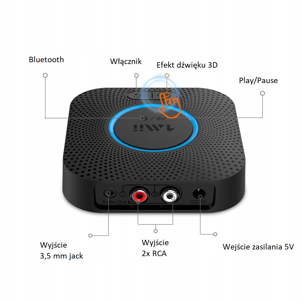 SIUNTUVO BLUETOOTH ADAPTER RECEIVER JACK 1Mii Gamintojo kodas 7338