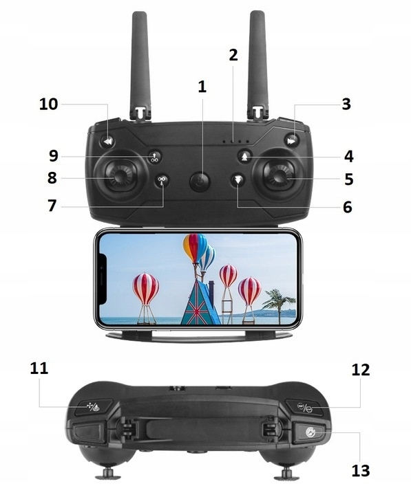 E95 PRO DRONE 2 WIFI HD KAMEROS svyruojantis Žaislas 350 m Skrydžio laikas 15 min.
