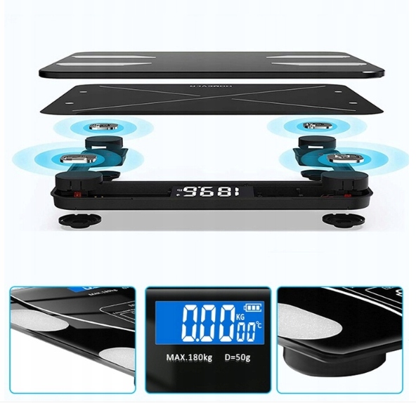 INTELLIGENTSED kaalud Smart Bluetooth 4.0 Android IOS mudel SCALE SMART 180KG