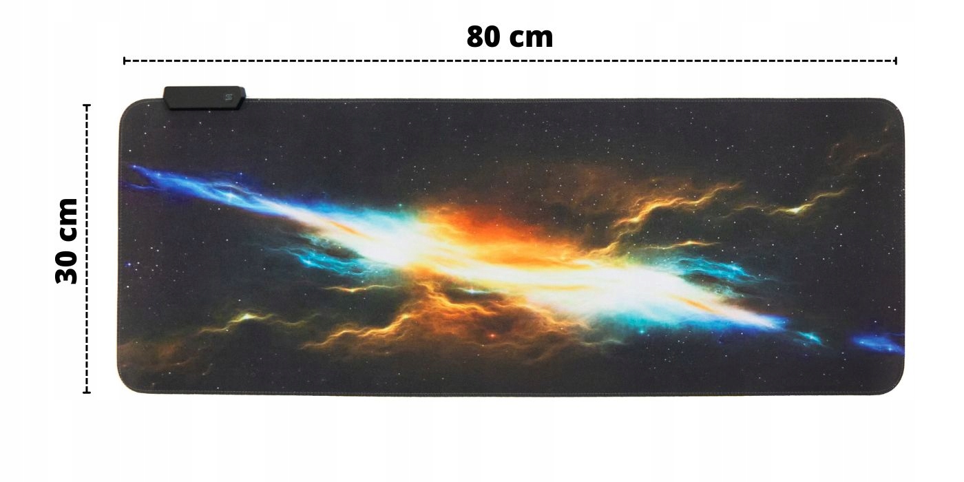 LED apšviestas pelės kilimėlis XXL 80x30 cm Gaminio plotis 80 cm