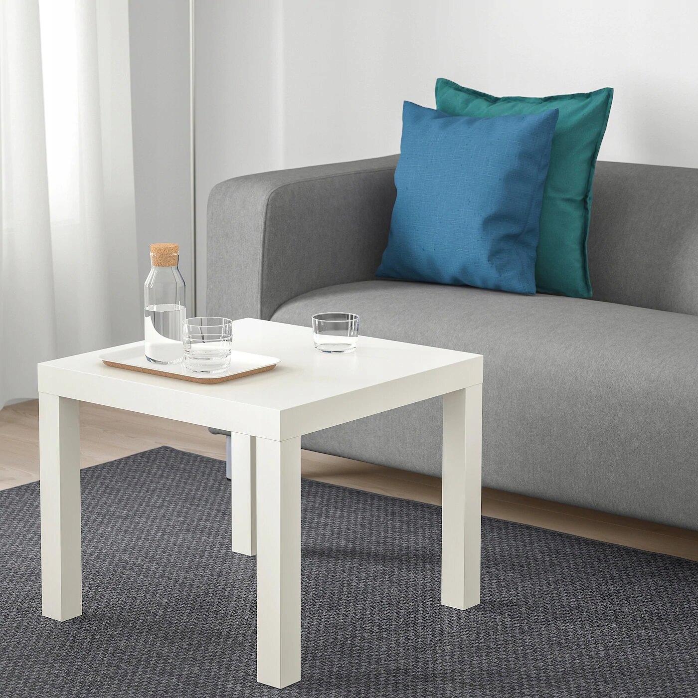 IKEA LACK žurnalinis staliukas BENCH 55x55cm WHITE Gamintojo kodas 304.499.08