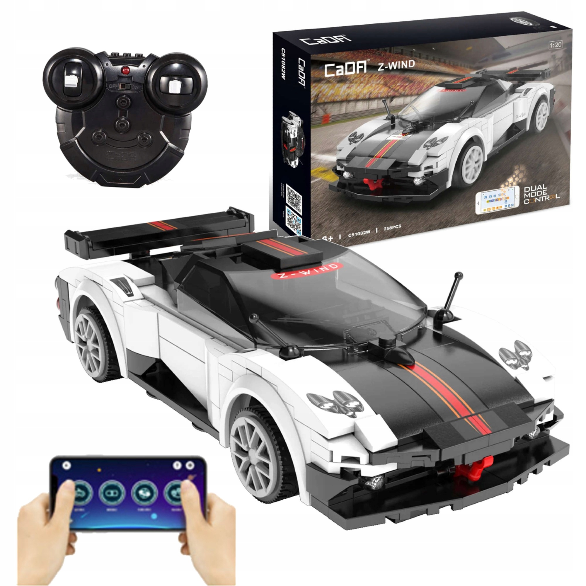 CADA AUTO BLOKŲ Z-WIND RC CAR 258 ​​ELEMENTAI