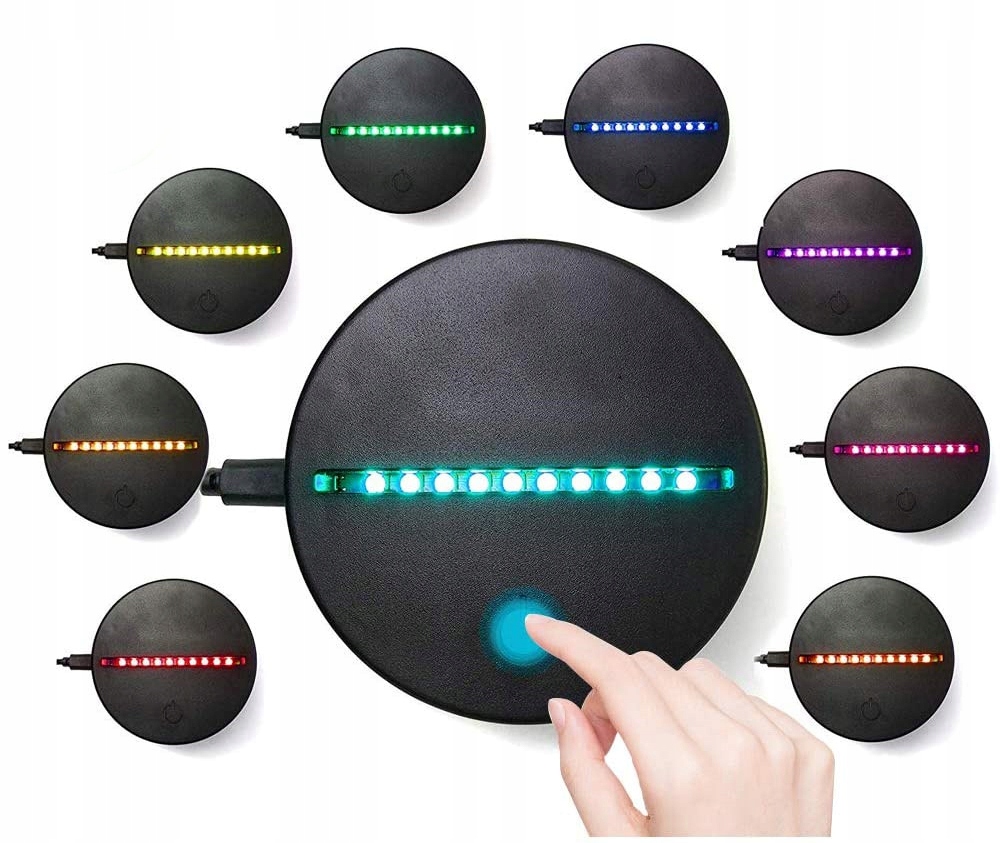3D LED naktinių lempų spalvų nuotolinio valdymo pultelis SNAKE R7 Dominuojančių spalvų daugiaspalvis