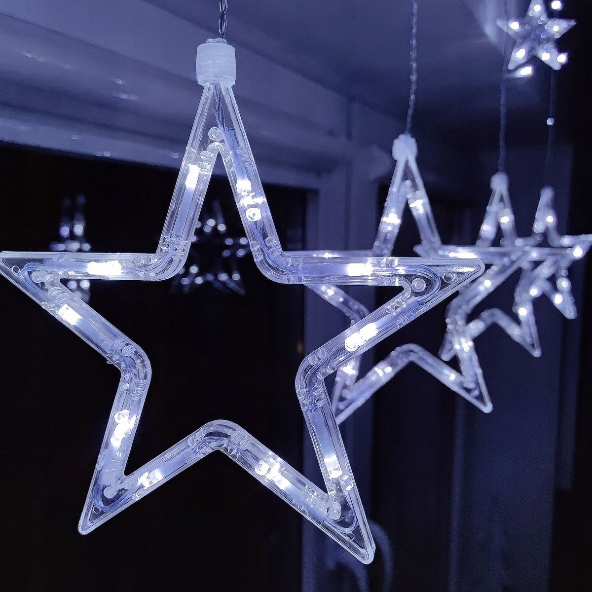 LED šviesos užuolaidos Garland Stars Icicles SuperLED lempos Lempų skaičius 101 - 200