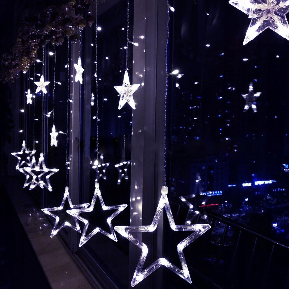 LED šviesos užuolaidos Garland Stars Icicles SuperLED lempos Laido ilgis 4 m