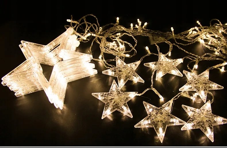 LED šviesos užuolaidos Garland Stars Icicles SuperLED lempos Laido ilgis 4 m