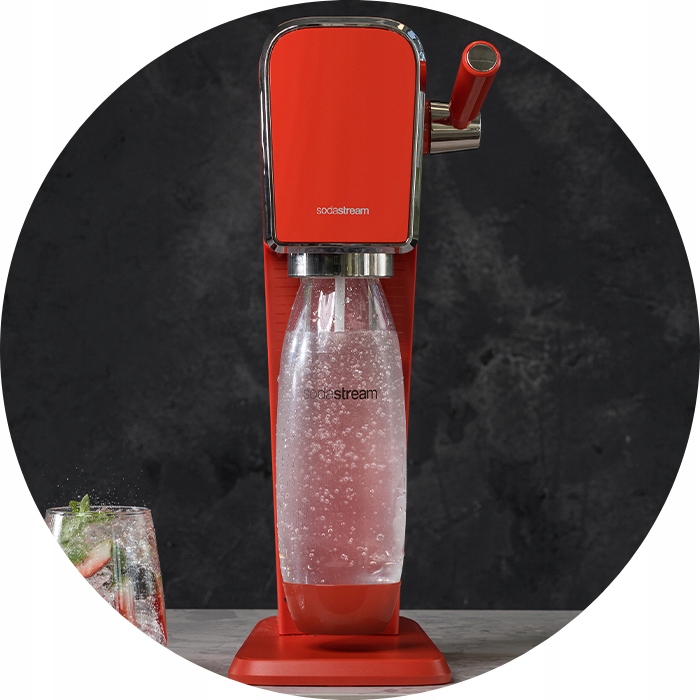 Saturator Soda Stream Art red 1 buteliukas Dominuojanti spalva raudona