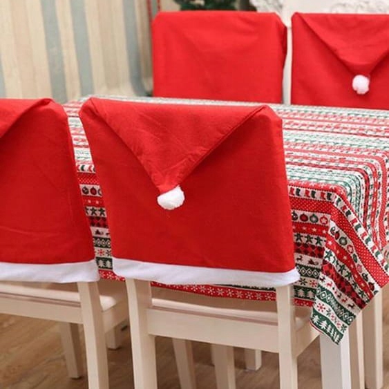 Christmas COVERS for chairs SET of 6 pieces Brand Allbag