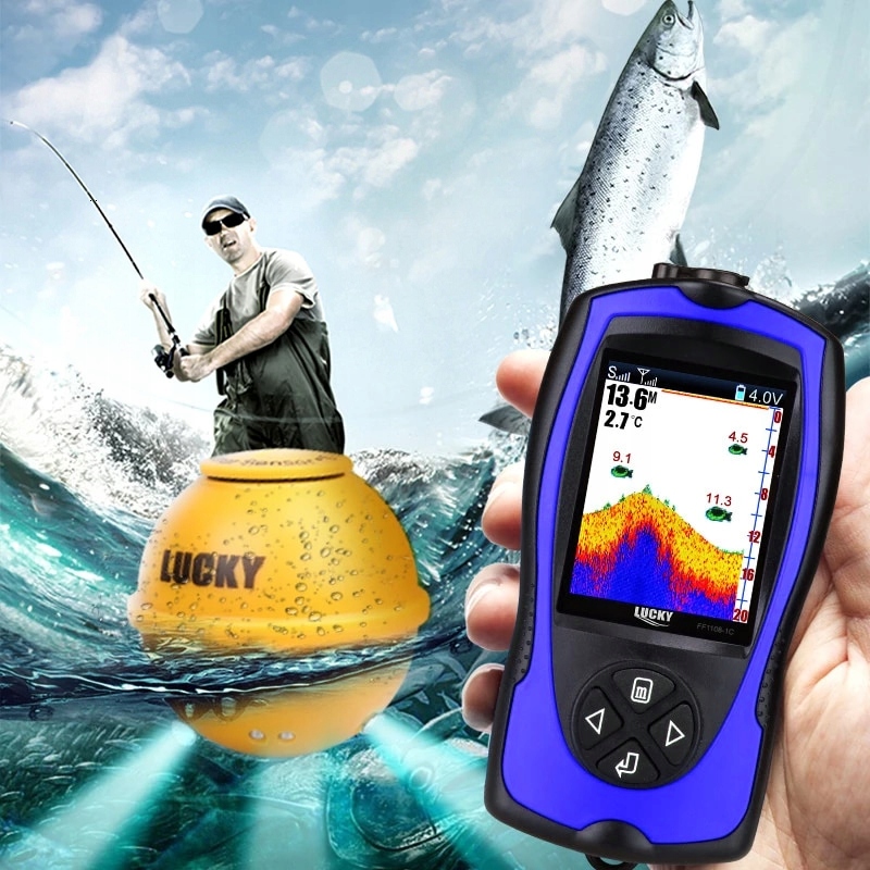 LUCKY Fishing Sounder Sonar WIRELESS CASE Laimingas modelis