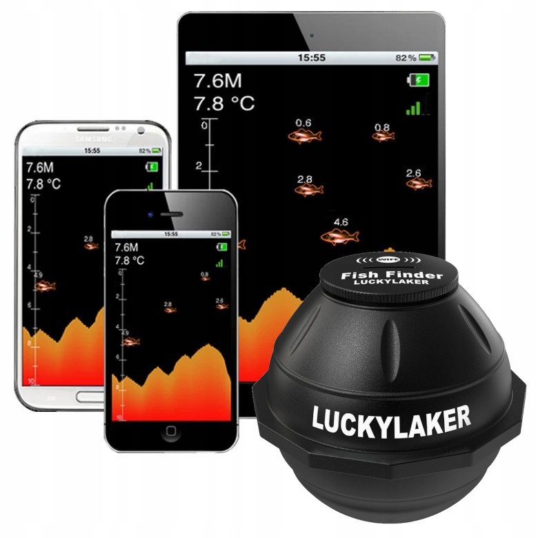 LUCKY Fishing Echo Sounder Sonar WIRELESS WiFi