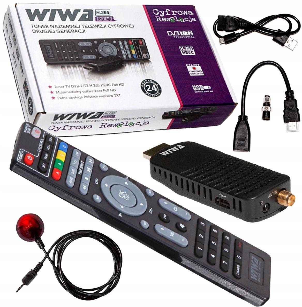 WIWA MINI DVB-T2 vastaanotin, H.265 maanpäällisen television dekooderi