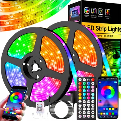 Taśma LED 20M RGB 5050 Bluetooth APLIKACJA ZESTAW