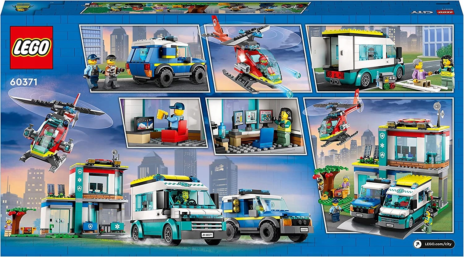 LEGO CITY 60371 SLIMNĪCAS UGUNSDZĒSĪBAS DEPARTAMENTS CITI POLICIJAS SIEVAS PREMIER Dzimums zēni, meitenes