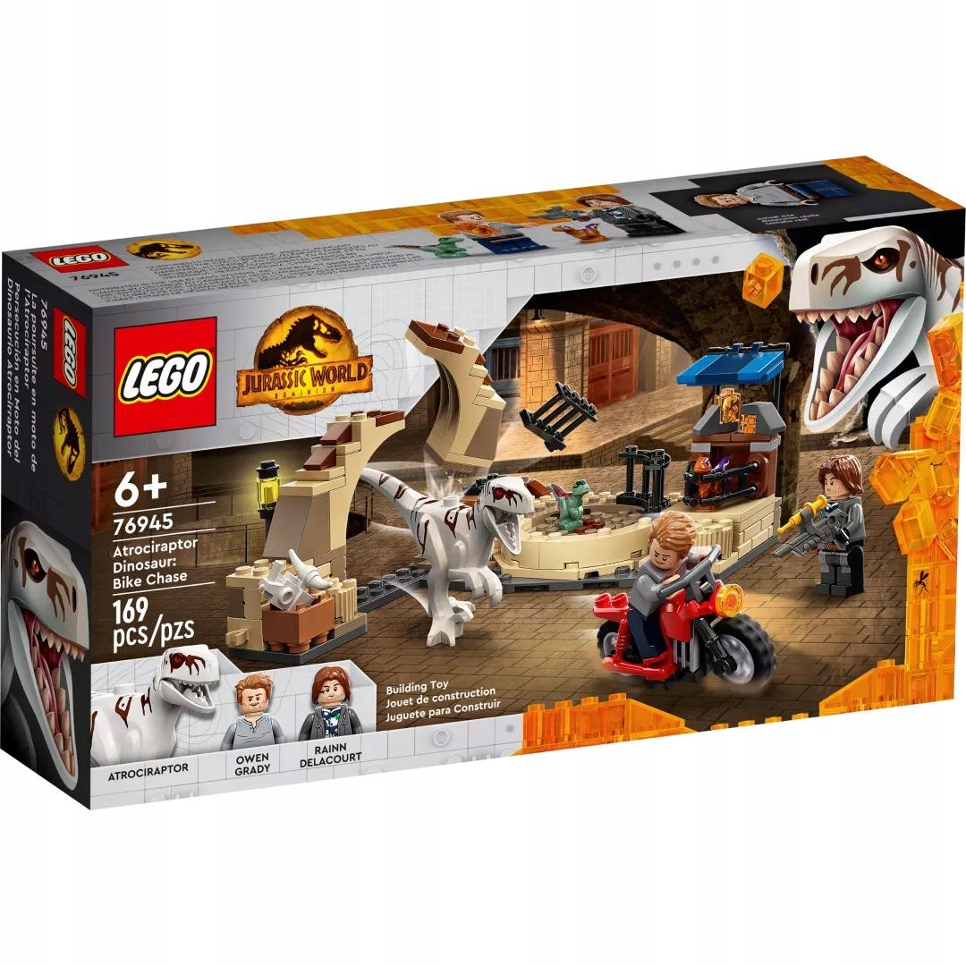 LEGO Dinosaurs Atrociraptor: Moto Chase.  76945 Juros periodo parko herojus