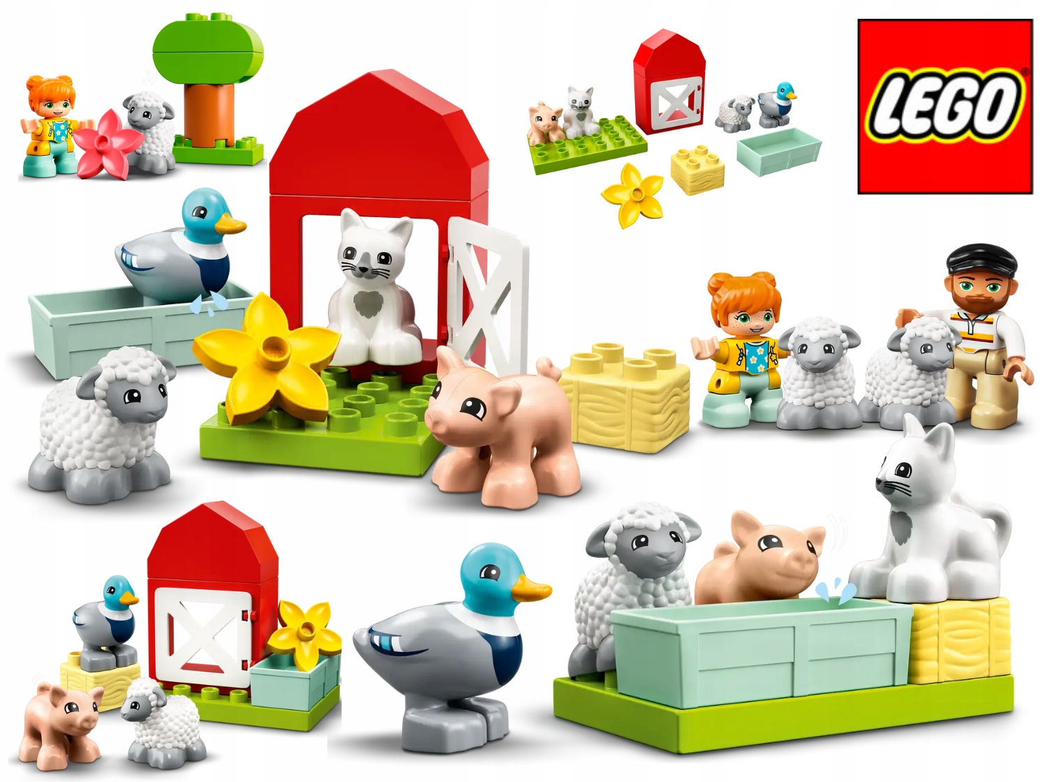 LEGO DUPLO RINKINYS KŪRYBINIS ŪKIS, pilnas GYVŪNŲ VAIKAMS 2+ DAUG KALULŲ Prekės numeris 10950