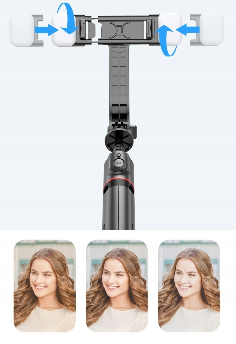 FEEGAR SELFIE STICK trikojis BLUETOOTH TRIKOJAS Pridedami priedai Lempa Baterijos USB laidas