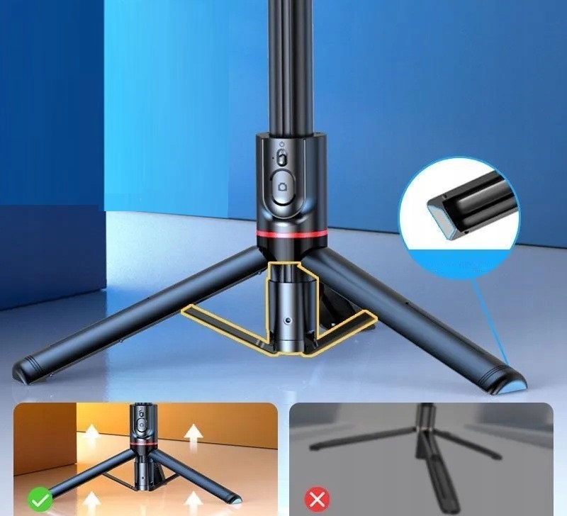 FEEGAR SELFIE STICK trikojis BLUETOOTH TRIKOJAS Papildomos funkcijos trikojo funkcija ilgio reguliavimas pakreipimo kampo reguliavimo užrakto atleidimo mygtukas