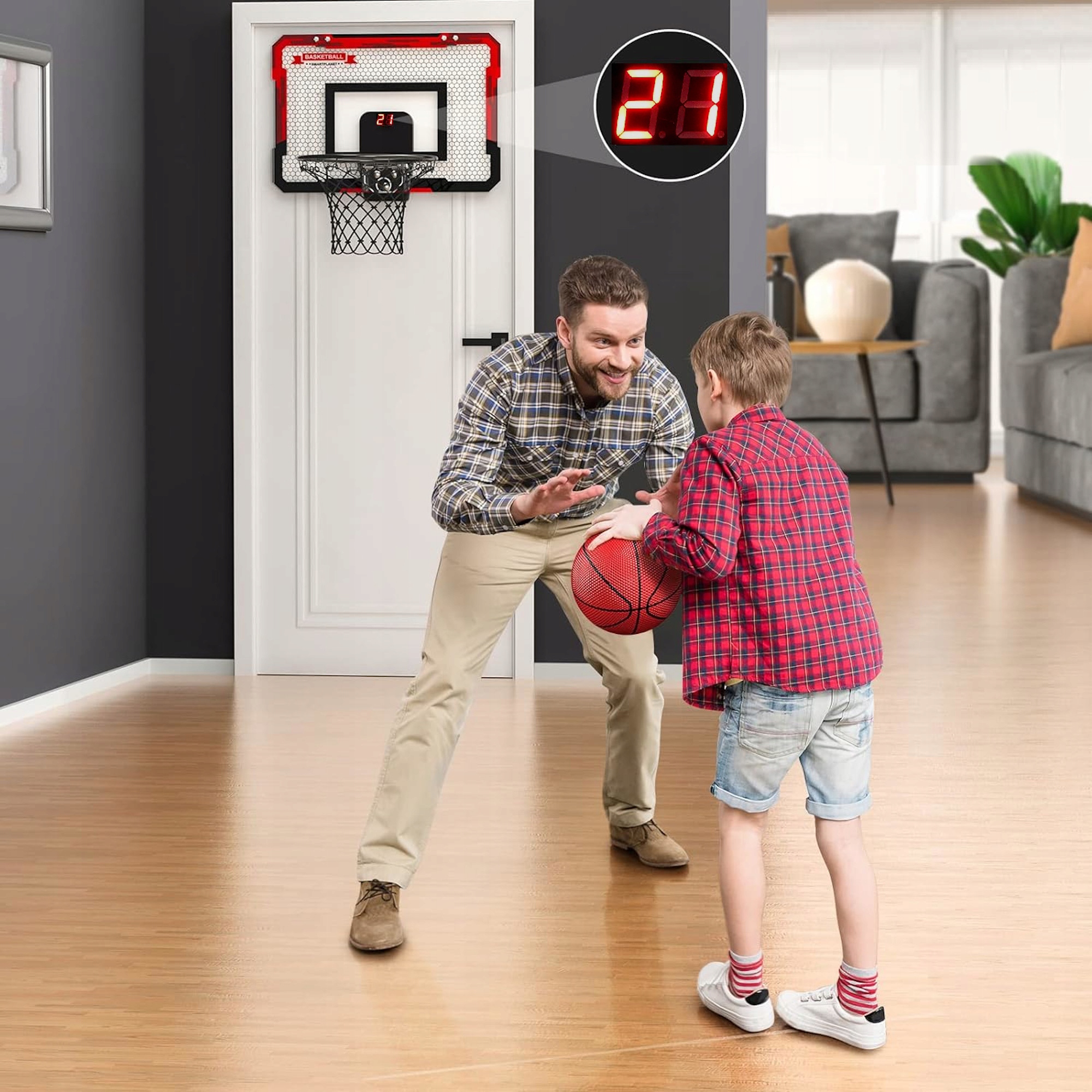 Vaikų krepšinio lenta INTERAKTYVUS TAŠKŲ SKAIČIAVIMO GARSAS 3in1 Maksimalus žaidėjų skaičius Daugiau nei 6