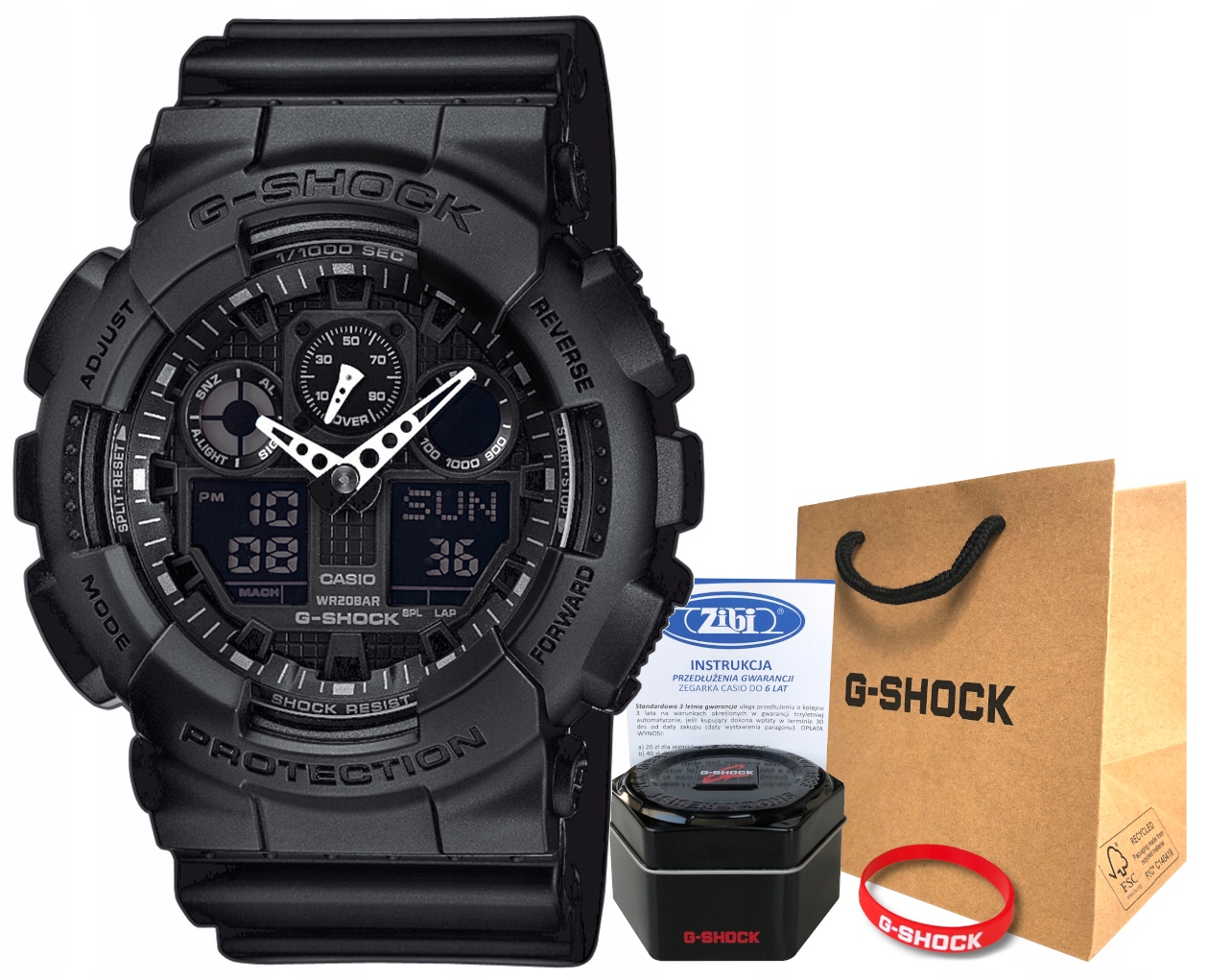 Casio G-SHOCK GA-100-1A1ER 20BAR hologrammas pulkstenis