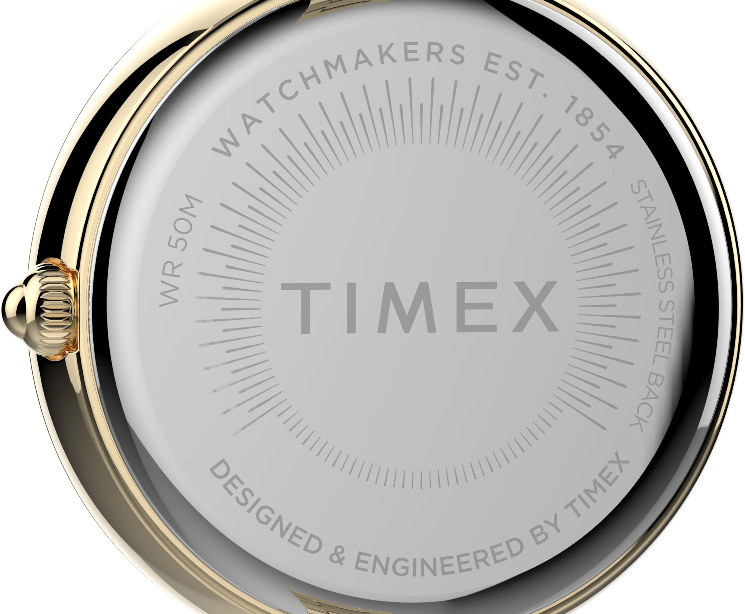Naisten kultainen Timex-korukellonauha Cubic Zirkonia musta kellotaulu malli TW2V24400