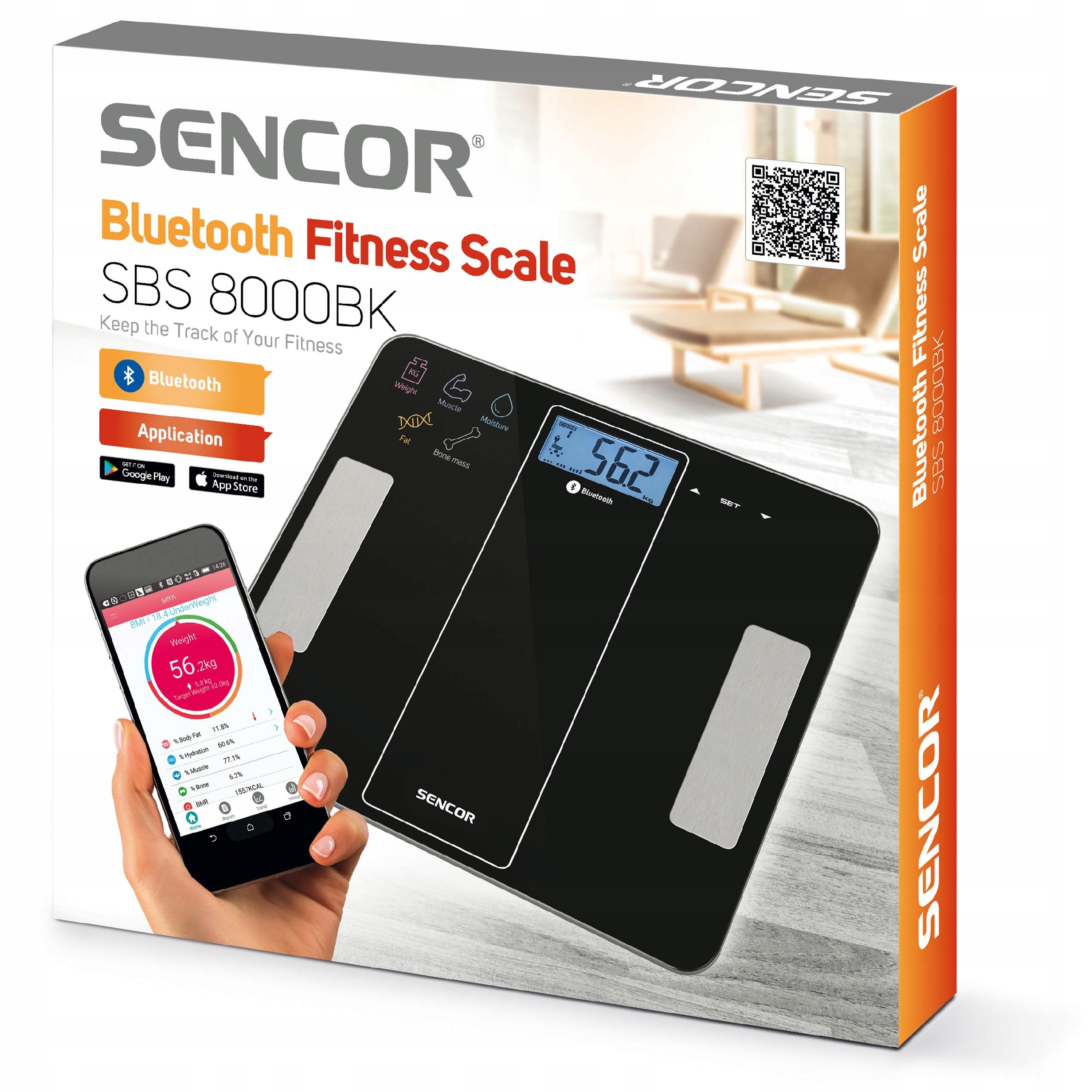 Fitneso vonios svarstyklės Sencor SBS 8000BK Black Sencor Gamintojas