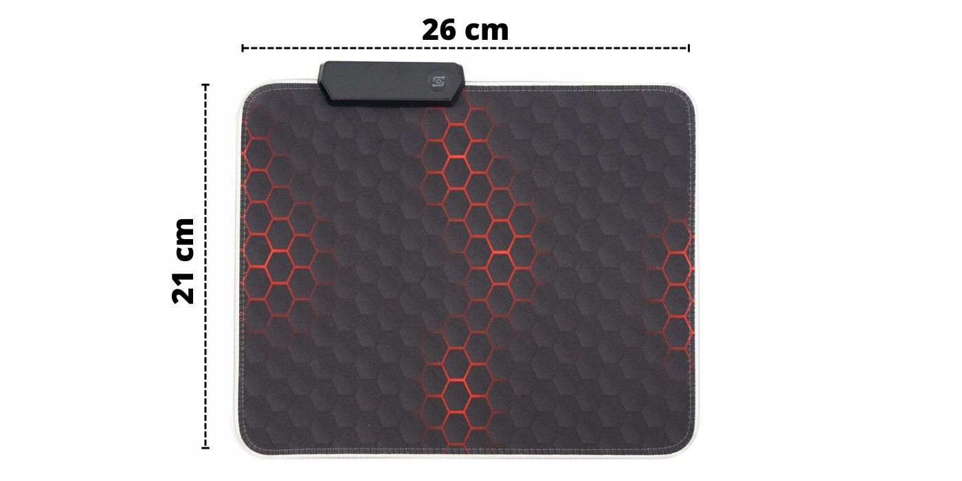 LED illuminated mouse pad 26x21 cm P1926 Product width 26 cm