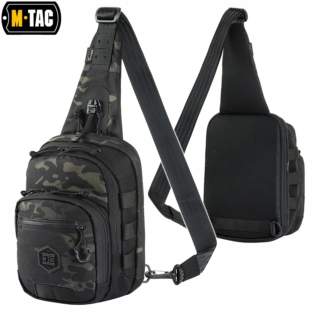 SASZETKA PLECAK TORBA JEDNO RAMIĘ CROSS SLIM HEX M-TAC MULTICAM BLACK Kod producenta 10210208