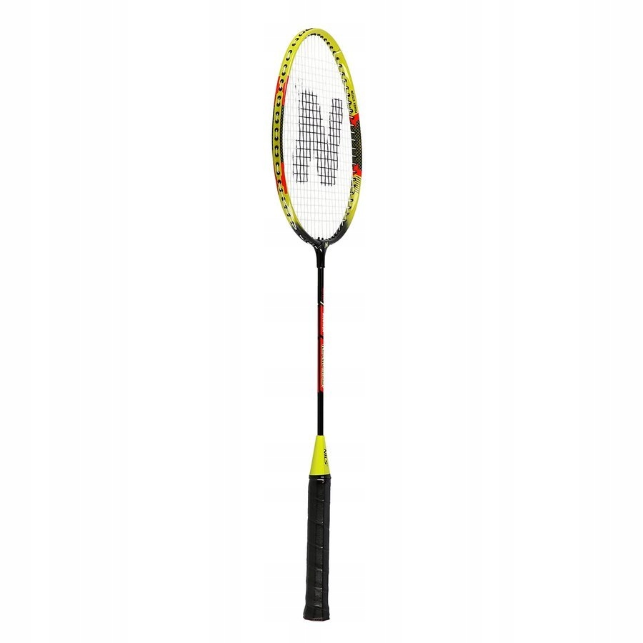 NILS rinkinys iš 2 badmintono rakečių + 3 badmintono raketės dėkle Geltonos ir auksinės spalvos atspalvių